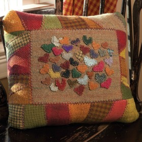 Scattered Hearts Pillow Pattern by Jo Ann Mullaly, Spring 2012